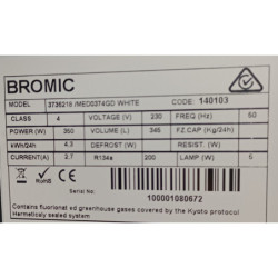 EX-DEMO BROMIC MED374GD Glass Door Medic