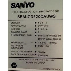 USED Sanyo SRM-CD620DAUWS Upright Fridge