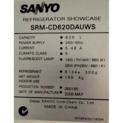 Sanyo Used SRM-CD620DAUWS Upright Fridge