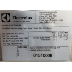 Ex-Demo Electrolux E9GCGH4CGM 4 Burner C