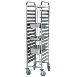 ICE Stainless Steel 15 Tier GN Trolley TRS0015