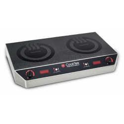 CookTek Heritage Double-Zone Hob Side by Side Counter Top Induction Cooktop 30Amp MC3502S