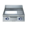 Electrolux 900XP Gas Fry Top Chrome Plated 2/3 Smooth and 1/3 Ribbed Sloped Plate 800mm Wide E9FTGHCP00