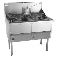 Complete WFS-4/22 Four Pan Fish and Chips Deep Fryer - 28 Liter Capacity