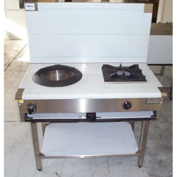 Complete WTB-2  WTBF -2 Two Hole Standard Wok Table 