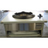 Complete WT-2/BB-2 WTF -2/BB-2  Two Hole Flued Turbo Jet Wok Table and Two Burner Boiling Section