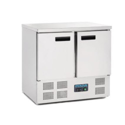 POLAR - U636-A - Polar 2 Door Counter Fridge 240Ltr Stainless Steel