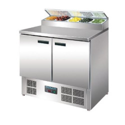 POLAR - G604-A  - Polar 2 Door Salad and Pizza Prep Counter Stainless Steel 