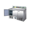 POLAR - G60S-A  - Polar 3 Door Salad and Pizza Prep Counter Stainless Steel 