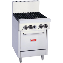 THOR - TR-4F - 4 Burner Range Natural Gas Oven - Catering Equipment