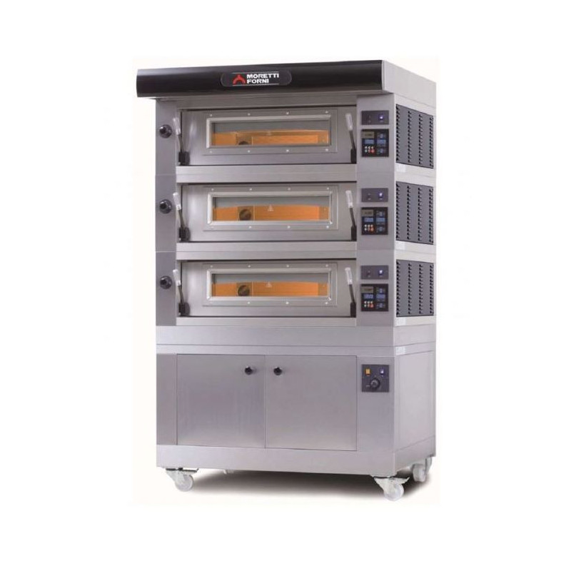 MORETTI FORNI ELECTRIC OVEN SERIES TRIPLE DECK OVEN ON STAND (OR PROVER) - COMP S100E/3/S