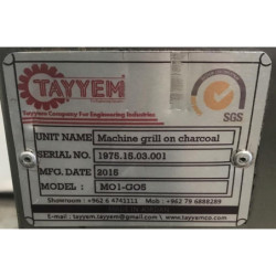 Tayyem Grill On Charcoal Machine 