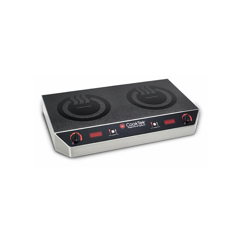 CookTek Heritage Double-Zone Hob Side by Side Counter Top Induction Cooktop 20Amp MC2502S