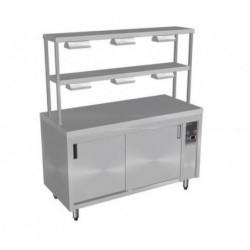 Culinaire Hot Cupboards Island With 2 Tier Heated Gantry - CH.HC.I.GDD.8