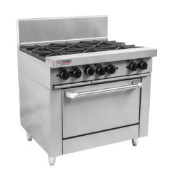 TRUEHEAT - RC Series 900MM Range 6 Open Burners NG -  RCR9-6-NG