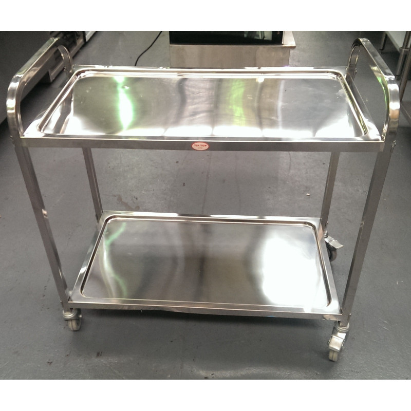 Tiptop Stainless Steel Two Tier Kitchen Utility Trolley