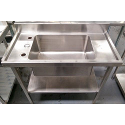 Used 900mm Bench with Single Centre Bowl