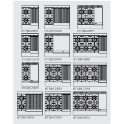  B+S Combo Two Open Burners & 600mm Grill Plate - BT-SB2-GRP6