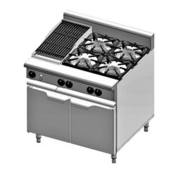 B+S COMMERCIAL KITCHENS -   Verro Combo Four Open Burners & 300mm Char Broiler - VHBT-SB4-CBR3 