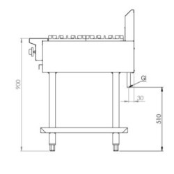 B+S COMMERCIAL KITCHENS - B+S Two Burner Boiling Top - BT-SB2 