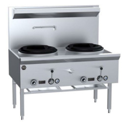 B+S COMMERCIAL KITCHENS -  K+ Double Hole Waterless Wok Table  - UFWWK-2 