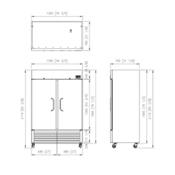 Fresh Refrigeration FRB-49RS Double Solid Door Refrigerator