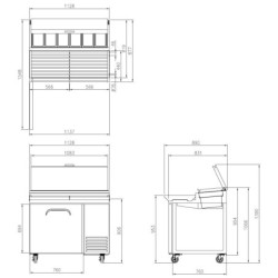 Fresh Refrigeration FPT-44G Single Door Pizza Preparation Fridge