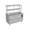 Culinaire Island Bain Marie with Double Gantry & Heat Lamps to Bottom Shelf - CH.BMH.I.GDB.5