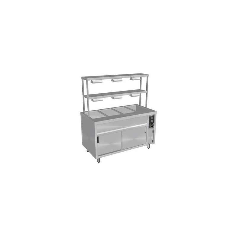 Culinaire Bain Marie Hot Cupboards Island With 2 Tier Heated Gantry - CH.BMH.I.GDD.7