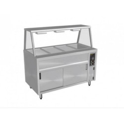 Culinaire Bain Marie Hot Cupboards Island With A-Frame Heated Gantry - CH.BMH.I.GA.4