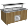 Culinaire  Mobile Refrigerated Island Buffet Stone Top & Joinery Panels - CR.IBGJ.CWCF.U.GSF.4