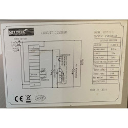  Mitchel 2 glass door underbench fridge 