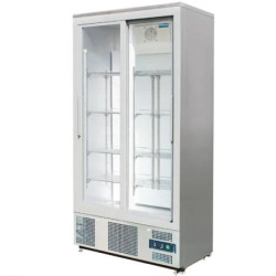 POLAR - CK477-A - G-Series Upright Back Bar  Stainless steel Cooler with Double Sliding Doors 490Ltr