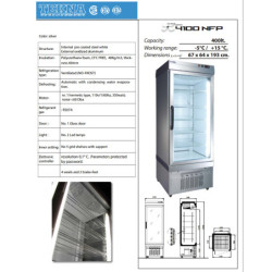 Tekna Single Glass Door Upright Fridge 4100 NFP New