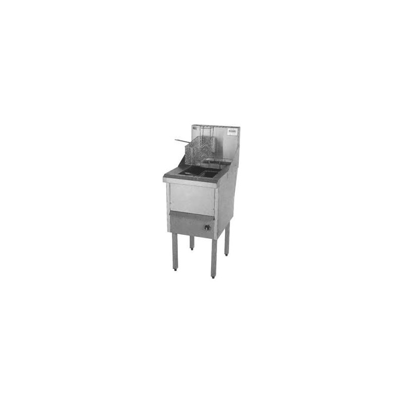 Complete WRF-3/18 Three Pan Fish and Chips Deep Fryer - 20 Liter Capacity 