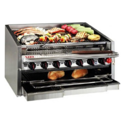 MagikitchN 600 Series Radiant Grill Charbroiler 10 Burners - CM-648-RMB