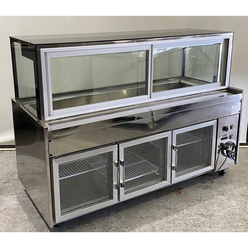 Stainless steel heated display bain mari