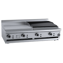 B+S Combo 600mm Grill Plate & 600mm Char Broiler - BT-GRP6-CBR6