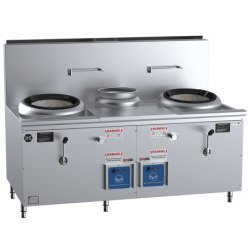 B+S COMMERCIAL KITCHENS - SINGLE HOLE HI PAC WOK-CCF-HP2+1