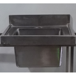 Used stainless steel single bowl sink with splashback