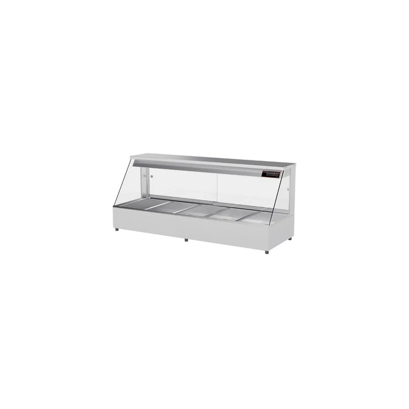 Woodson 5 Module Hot Food Bar - Straight Glass 1680mm W.HFS25