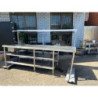 Stainless Steel Bench With Sink Tap And Shelving