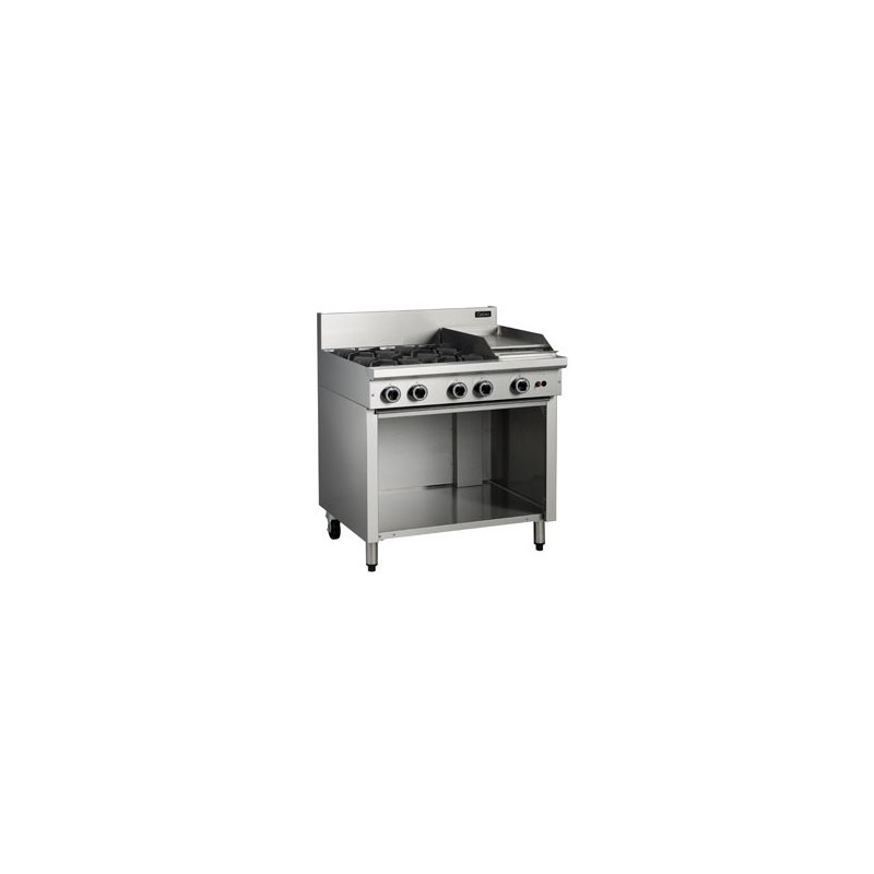 Complete BB-4/24G Four Burner Cook Top and 600mm Grill plate  Combination