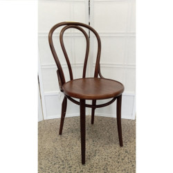 Thonet Embossed Seat Bentwood Chair - Color: Brown