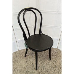 Thonet Embossed Seat Bentwood Chair - Color: Black