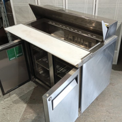 Used Turbo Air 2 Door Pizza Prep Fridge 