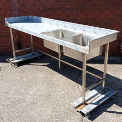 Never Used Stainless Steel Double Sink D