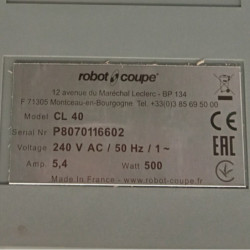 Used Robot Coupe Food processor - CL 40