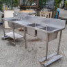 Used Custom made Stainless steel 3 Bowl Sink