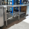 Used Stainless Steel Bench , Approx: 90cm X H, 181cm X W, 60cm X D No splashback